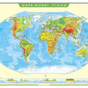 Mapa-Múndi Físico - Ref 112