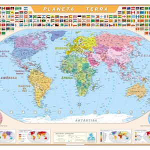 Mapa Mundi Planeta Terra - Ref 119
