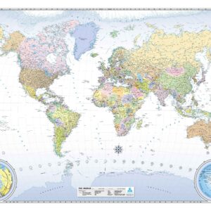 Mapa The World White 1,20x0,90m - Ref: 162