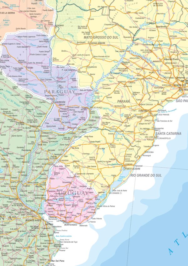 171 Mapa Mapa Da América Latina - Ref: 171 - Formato: 1.20x1.60m - GEO Mapas