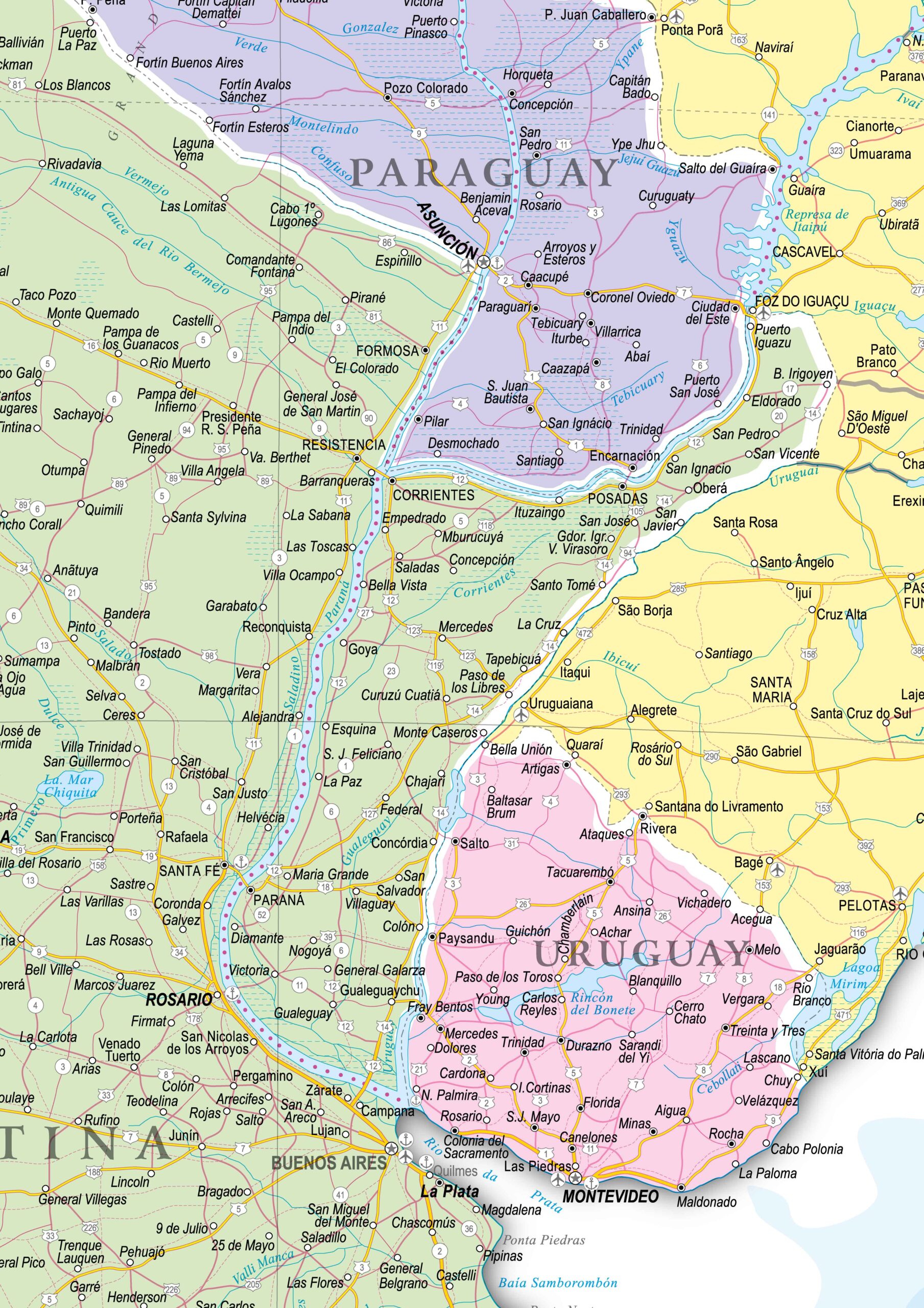 Mapa da América do Sul - Ref: 172 - Formato: 1.20x1.60m - Imagem 2
