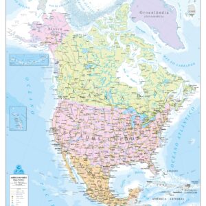 Mapa da América do Norte