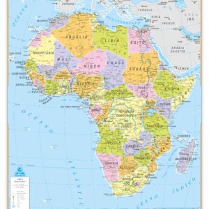 Mapa África Político - Ref 215