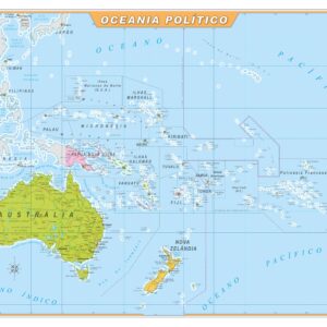 Mapa Oceania Político - Ref 217