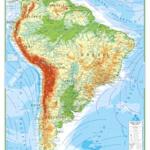 Mapa Da América Do Sul Físico - Ref: 220
