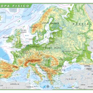 Mapa da Europa Físico -