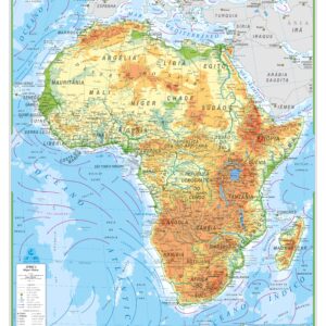 Mapa da África Físico -