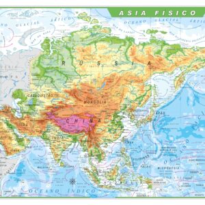 Mapa da Asia Fisico -