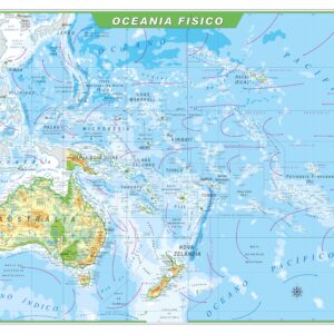 Mapa Oceania Físico - Ref 225