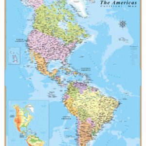 Mapa The Americas 1,30x1,70m - Ref: 232