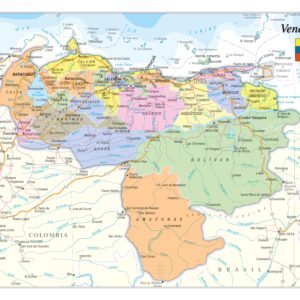 Mapa da Venezuela - Ref 243