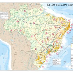 Mapa Brasil Centros Urbanos - Ref 318