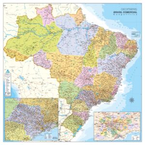 Mapa do Brasil Comercial Geopolítico