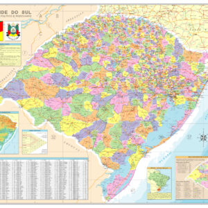Mapa do Estado do Rio Grande do Sul Político