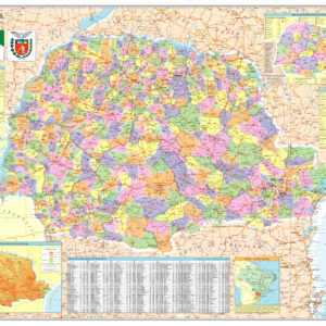 Mapa do Estado do Paraná Político