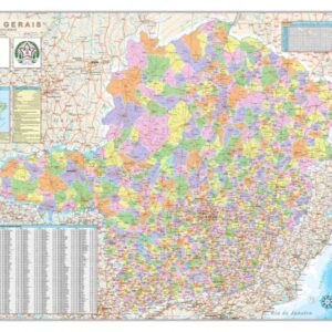 Mapa do Estado de Minas Gerais Político