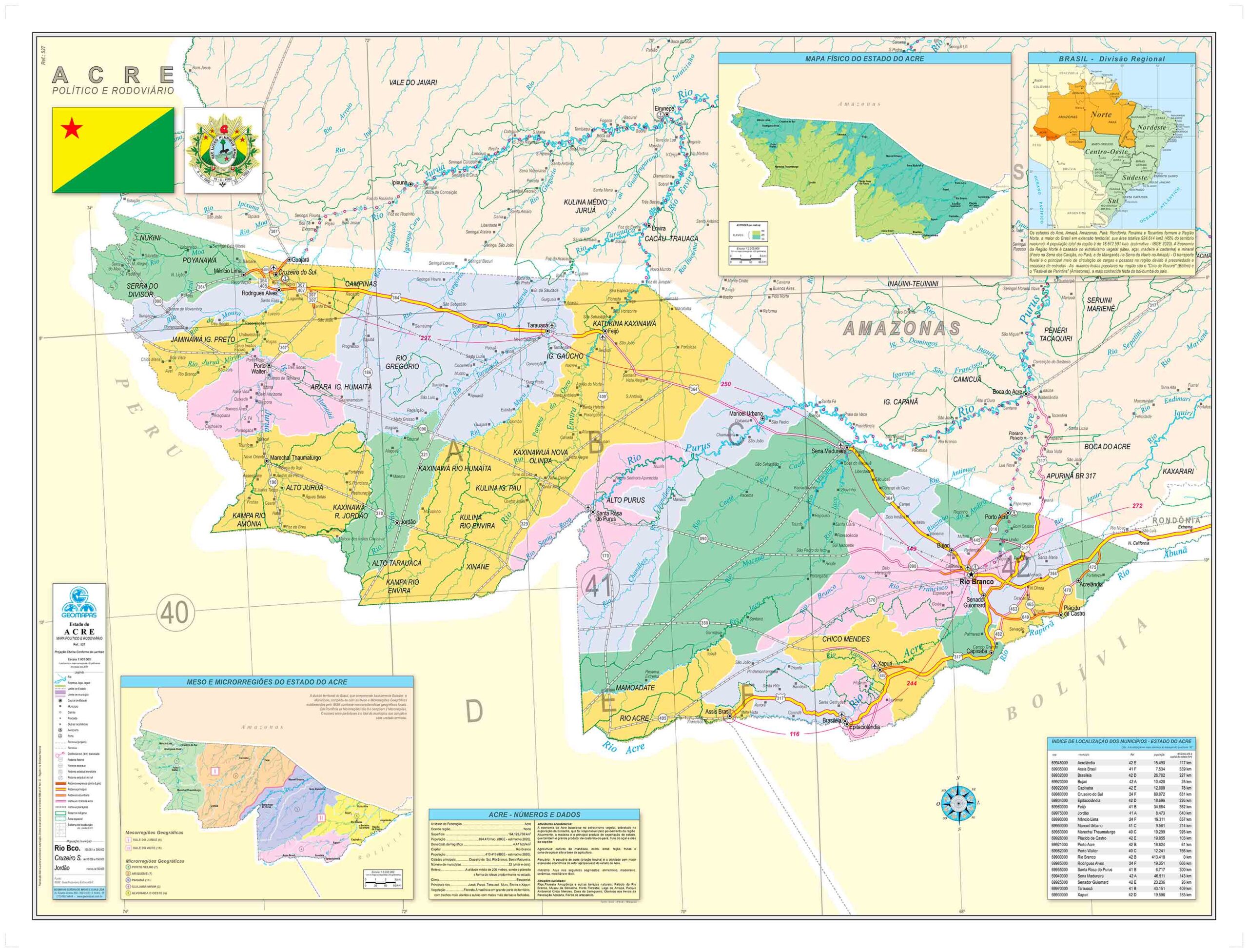 Mapa do Estado do Acre