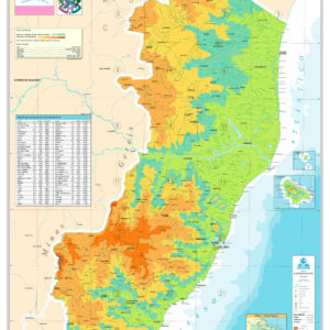 Mapa do Estado do Espírito Santo Físico - Ref 545