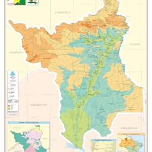 Mapa Estado de Roraima Físico -Ref 547