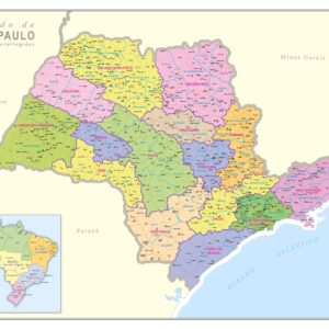 Mapa do Estado de São Paulo Meso