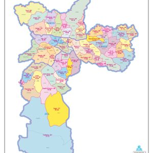 Mapa das Zonas Eleitorais do Município de São Paulo - Ref: 716 - Formato: 0,90x1,20m - Ano 2026