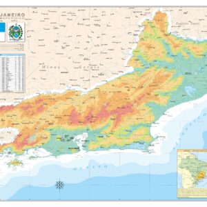 Mapa do Estado do Rio de Janeiro Físico