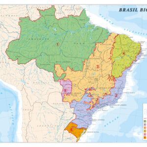 Mapa do Brasil Biomas - Ref: 320 - 07 - Formato: 1,20x0,90m