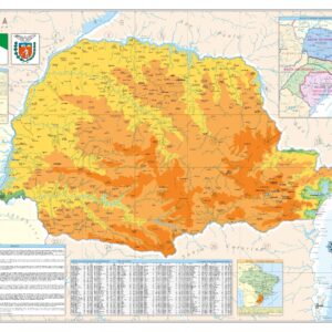 Mapa do Estado do Paraná Físico