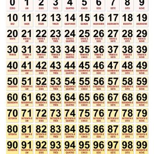 Prancha Numerais de 0 a 100 - Ref. 005 - Formato 0,90x1,20m - Geomapas 2026